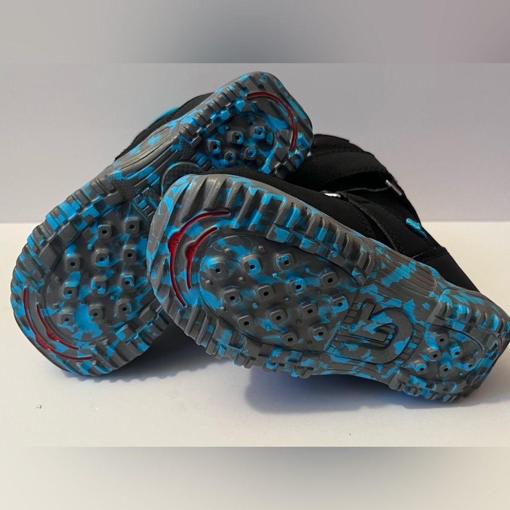 Burton Mini-Grom Kids Snowboard Boots in Black/Blue/Gray, Size 12C - Picture 11 of 13